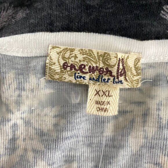 One World Top 2XL Glitter Snowflakes Winter Print Long Sleeve NWT TP-2630 - Picture 7 of 11
